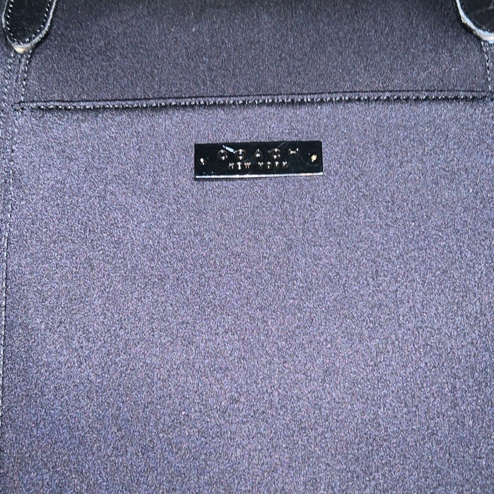 Vintage Coach 6216 Laptop Bag Nylon Leather Briefcase Shoulder Padded Bag  Black - Picture 4 of 12